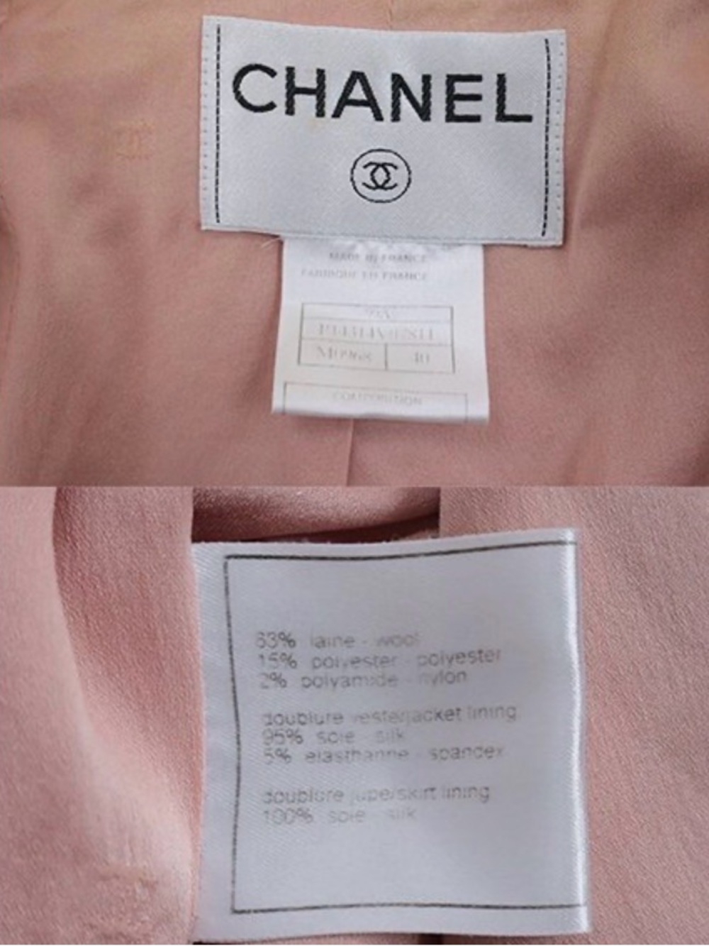 Chanel Vintage 1999 Pink Rosa Tweed Giacca Gonna Ruffle Jacket - Picture 5 of 6